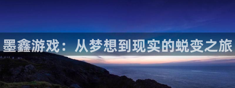 鼎点娱乐测速登陆：墨鑫游戏：从梦想到现实的蜕变之旅